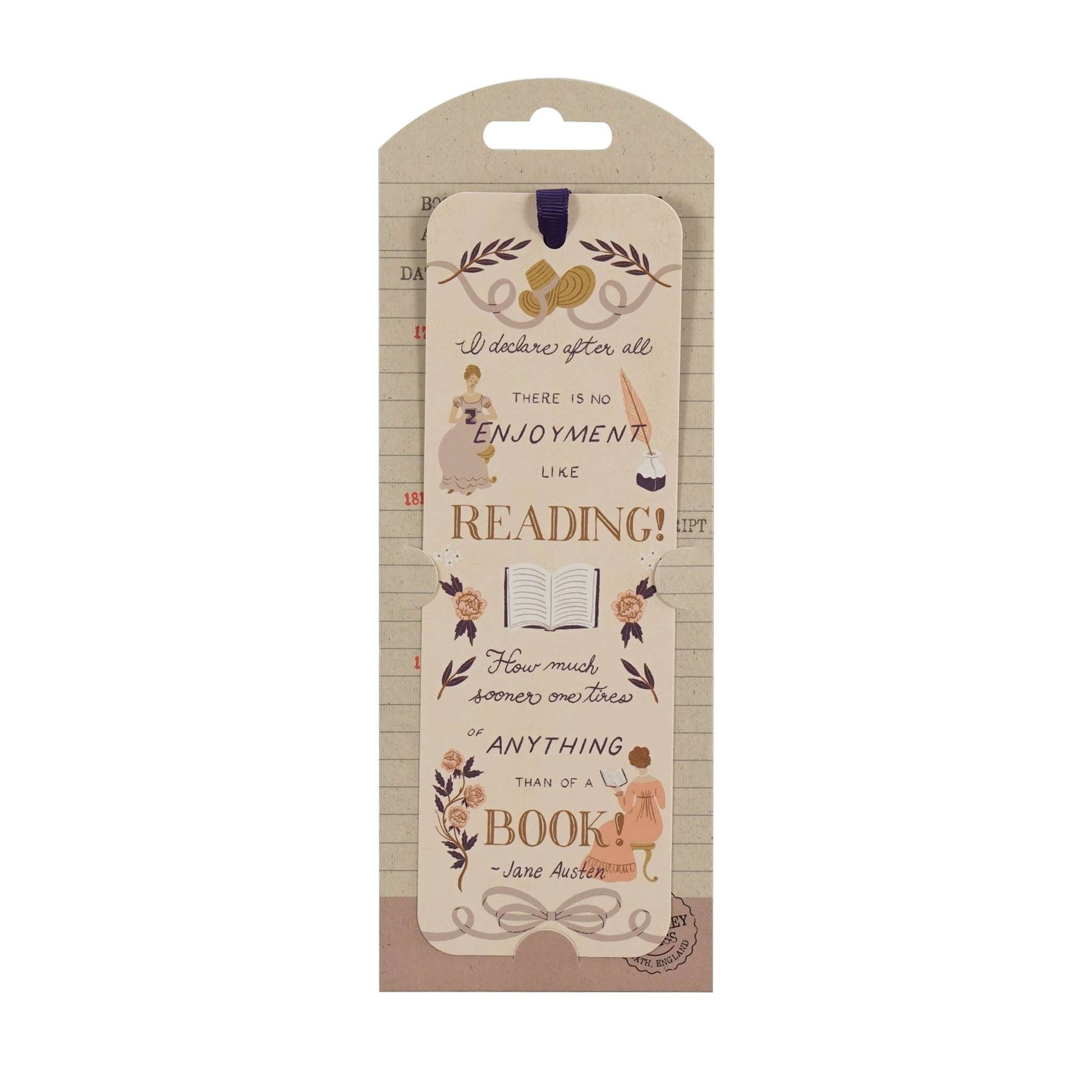 Marque-page papier Jane Austen - Orgueil et Préjugés