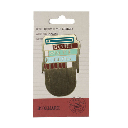Pulteney Press Quiet in the Library Metal Bookmark