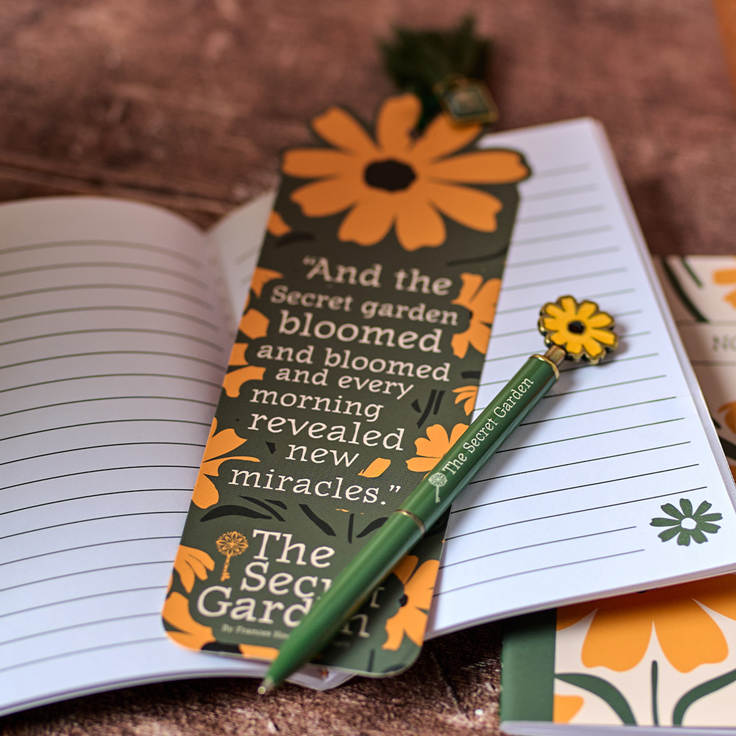 The Secret Garden Bookmark with charm and tassel