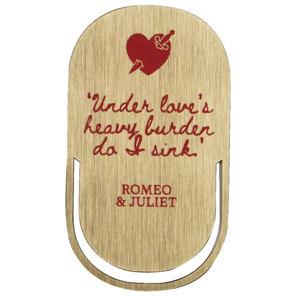 Marque-page en métal Shakespeare - Roméo et Juliette