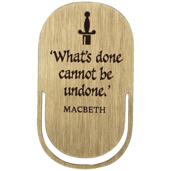 Marque-page en métal Shakespeare - Macbeth