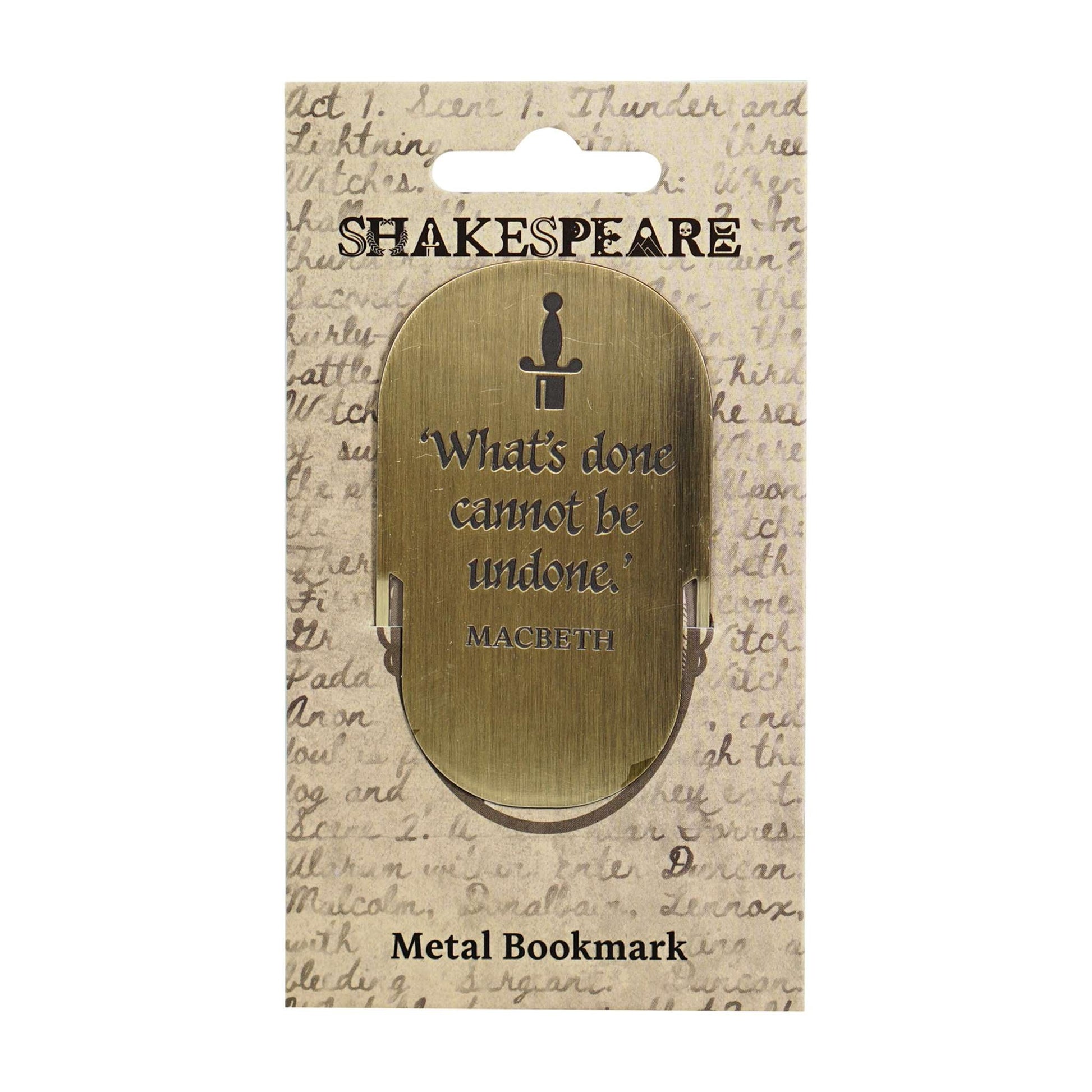 Marque-page en métal Shakespeare - Macbeth