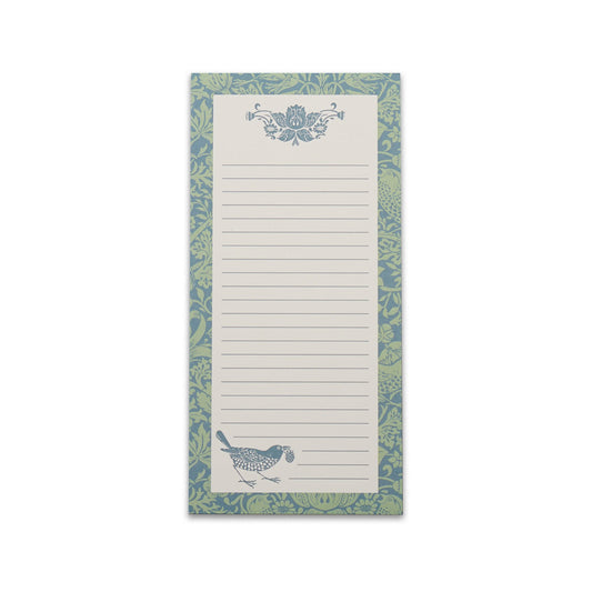 Bloc-notes Strawberry Thief Sage William Morris