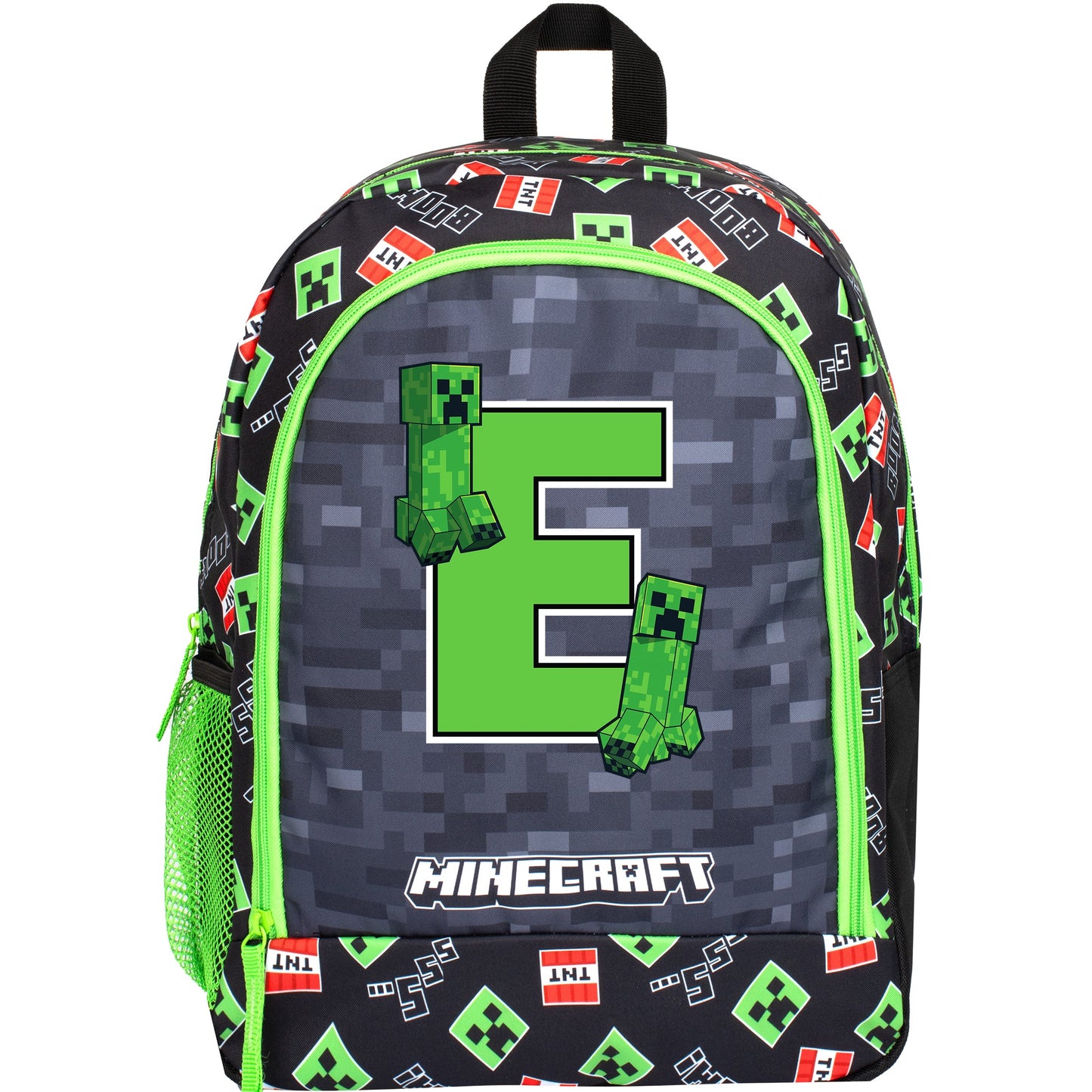 Personalized Minecraft Kids Backpack — Official School Bag with Your Child's Initial