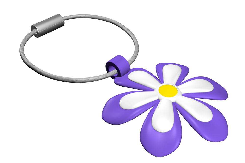 Portachiavi fiore viola