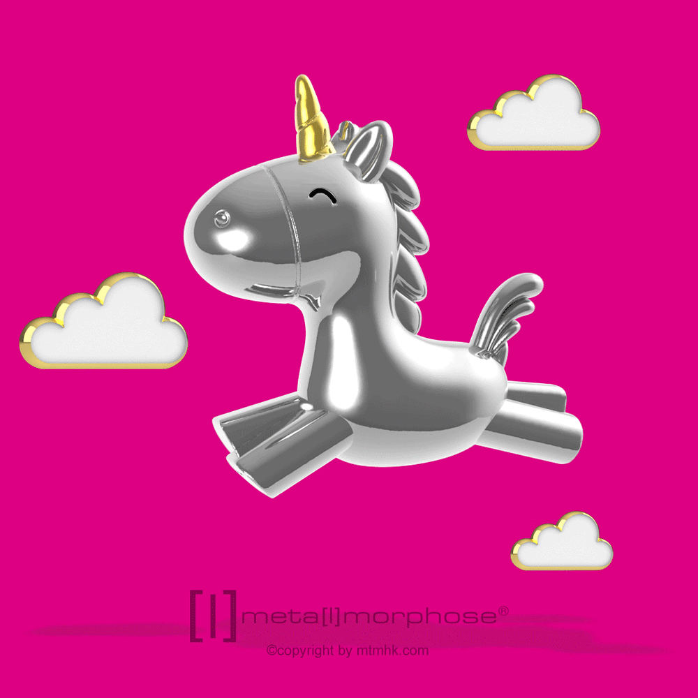 Porte-clés Licorne Chromée