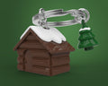 Portachiavi Chalet in Legno