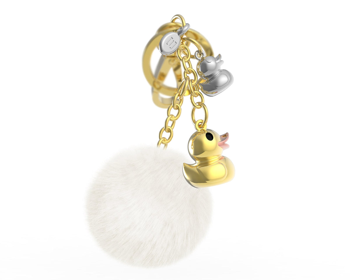 Golden Duck Pompom Bag Jewel