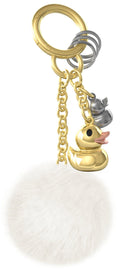 Bijou de Sac Canard Doré avec Pompon