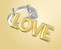 Keyring Love Gold Inflatable Balloon