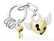 Porte-clés Cadenas Cœur Doré Meta[l]morphose MTM417-02