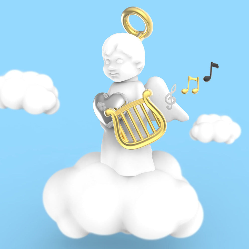 Portachiavi Angelo Gardien à la Harpe