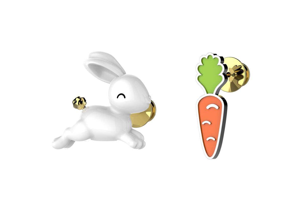Pin's Lapin et Carotte