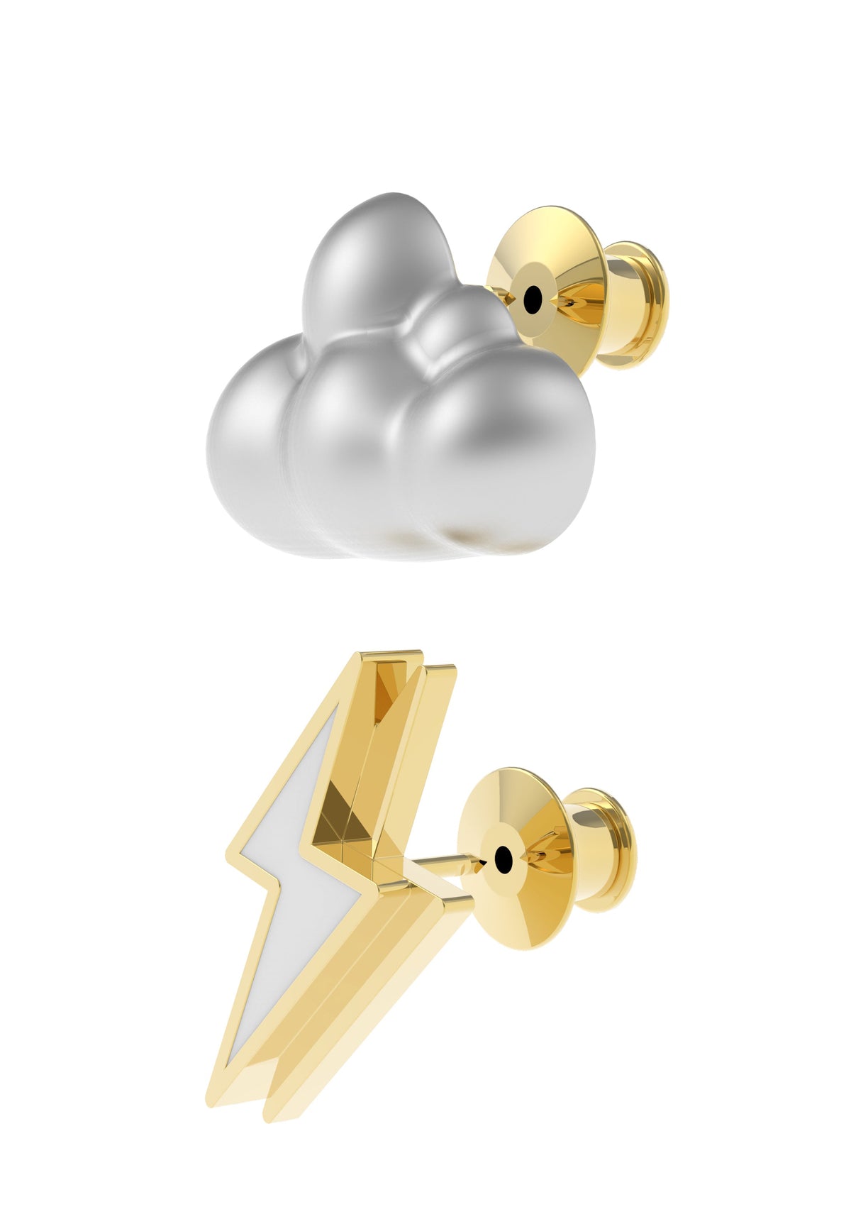 Cloud and Lightning Pin