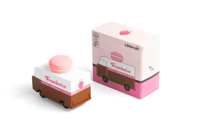 Furgone in legno Candycar World - Furgone Macaron Lampone