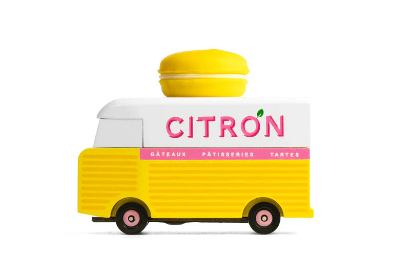 Camionette en Bois Candycar World - Van Macaron Citron