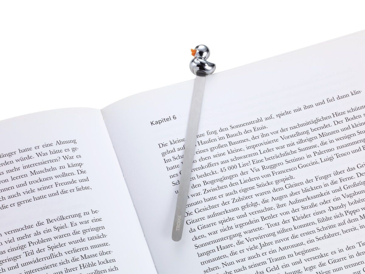 Marque-page Canard Argent