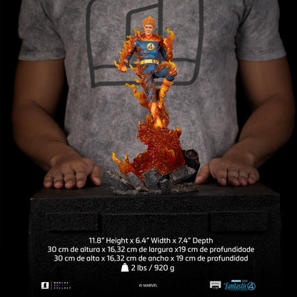Human Torch Statue (Blue Suit Variant) - Fantastic Four - Art Scale 1/10 - Iron Studios