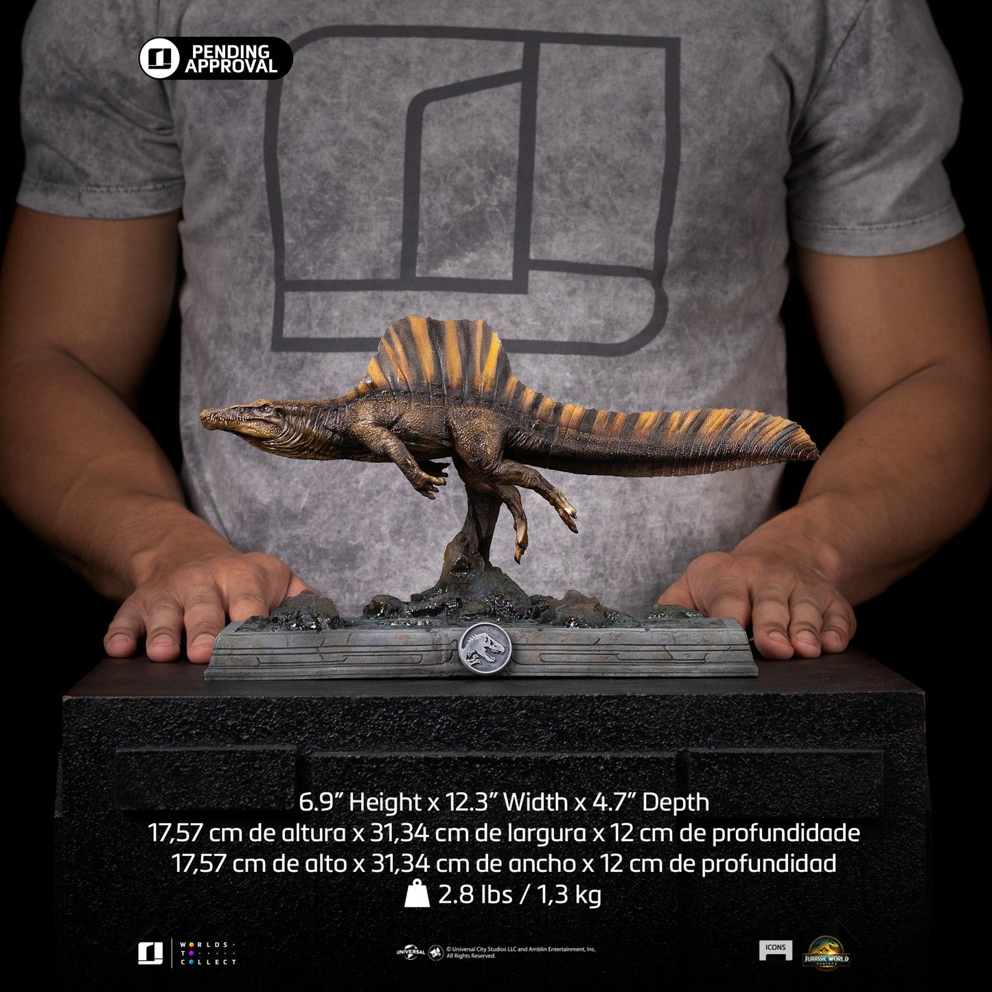 Pre-Order - Spinosaurus Statue - Jurassic World: Rebirth - Icons - Iron Studios