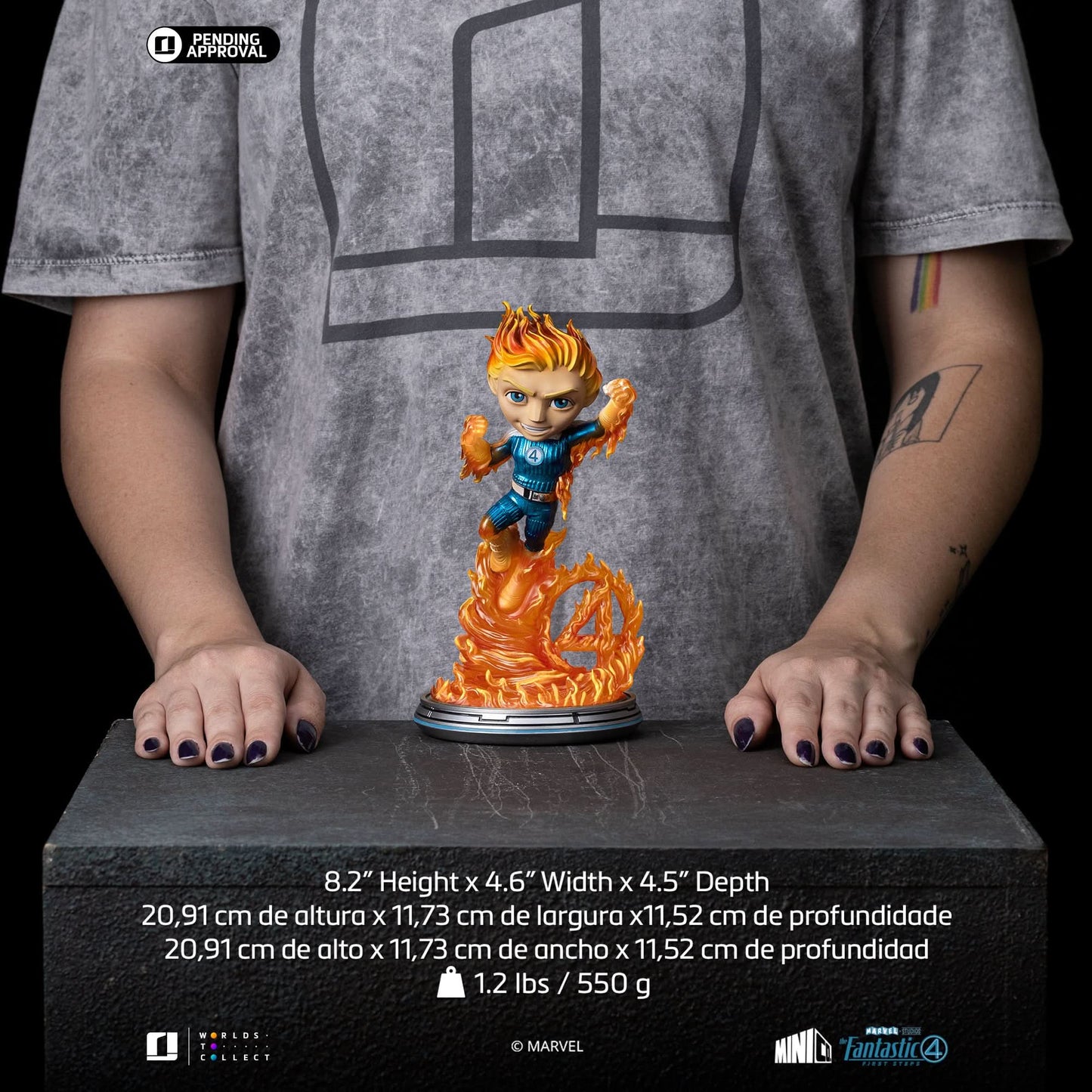 Fantastic Four Pack Statue (Metallic Version) - The Fantastic Four: First Steps - Minico - Iron Studios