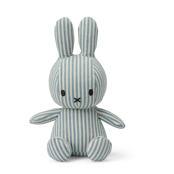 Miffy Denim Stripe Bunny Plush