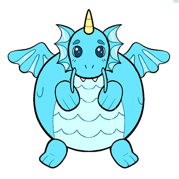 Peluche Squishable – Dragon d’Eau