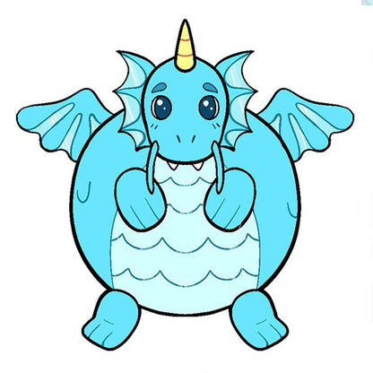 Peluche Squishable – Dragon d’Eau