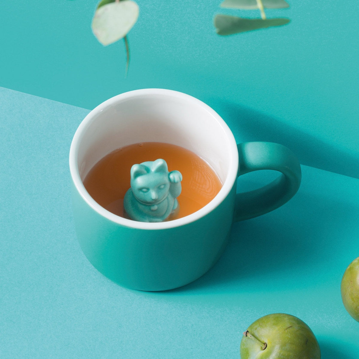 Mug Chat Chanceux Turquoise