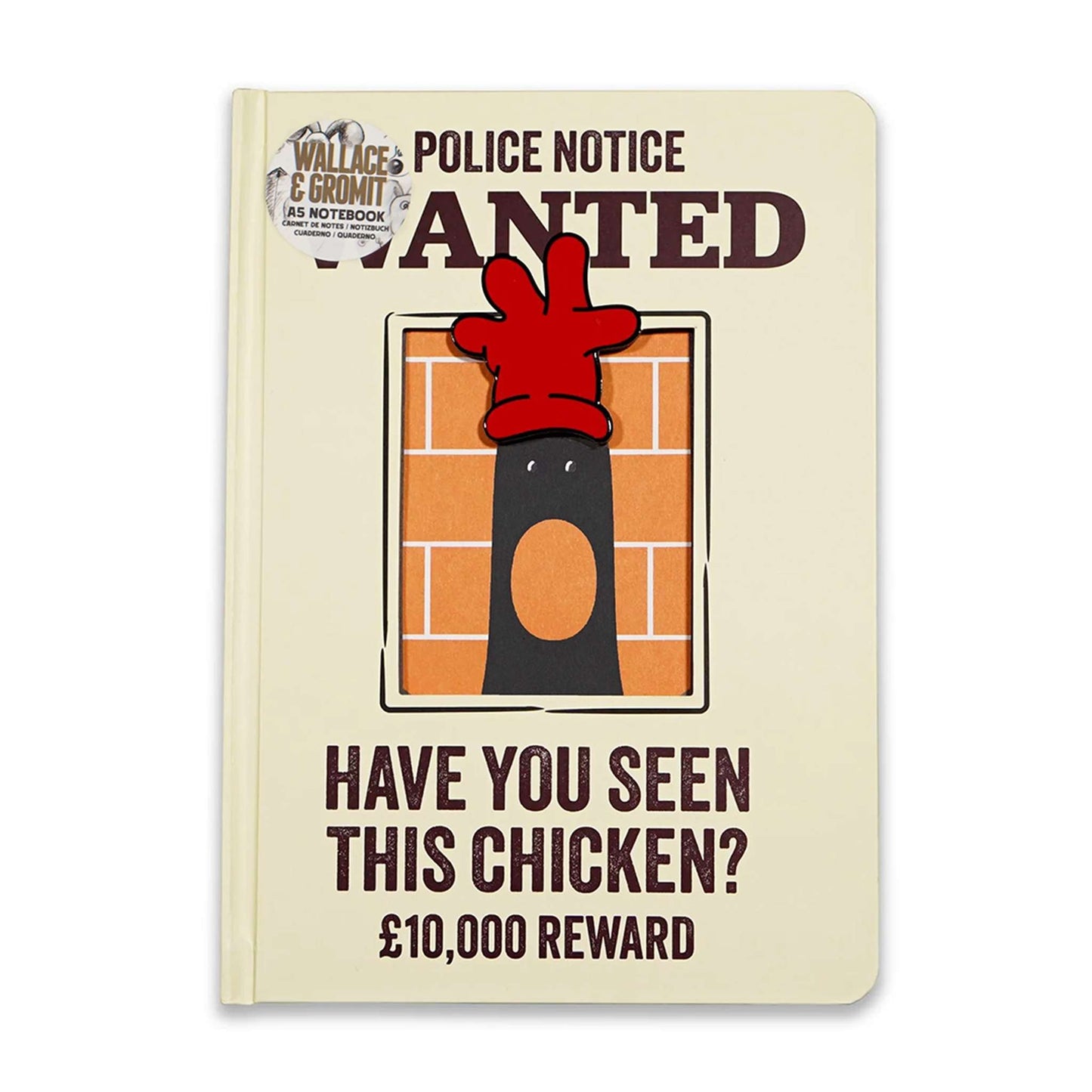A5 Notebook (Hardcover/Die-cut Reveal) - Wallace & Gromit (Feathers