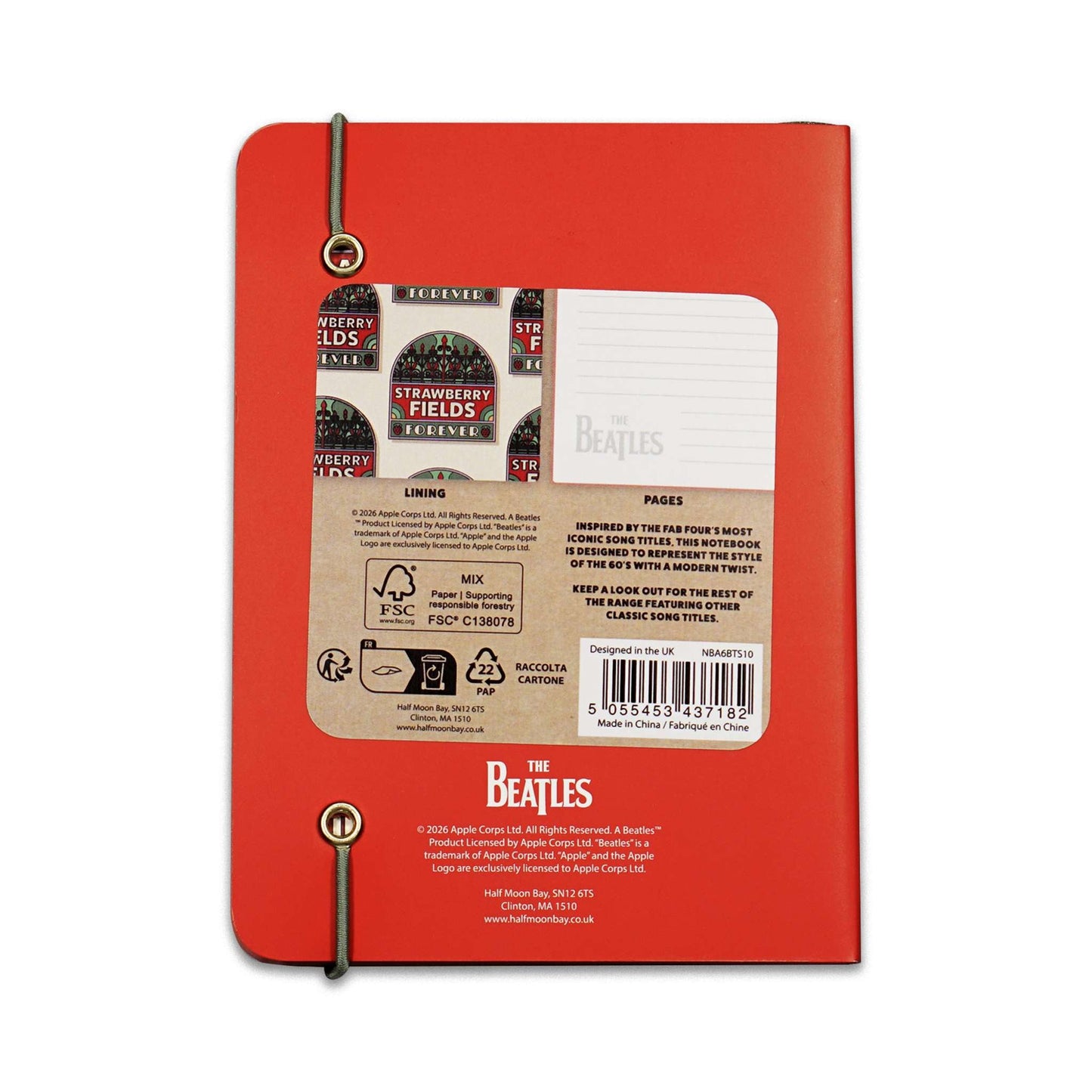 The Beatles Strawberry Fields Flexible A6 Notebook