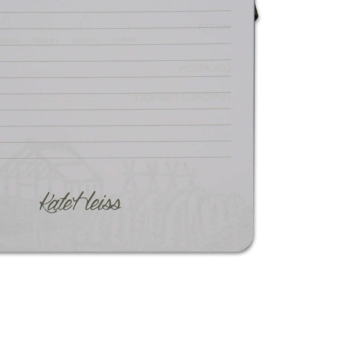 Journal de jardinage A5 Kate Heiss - Woodland vert