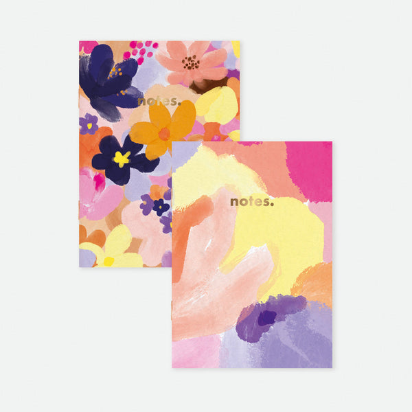 Duo Flower Garden - A6 Pocket Notebook