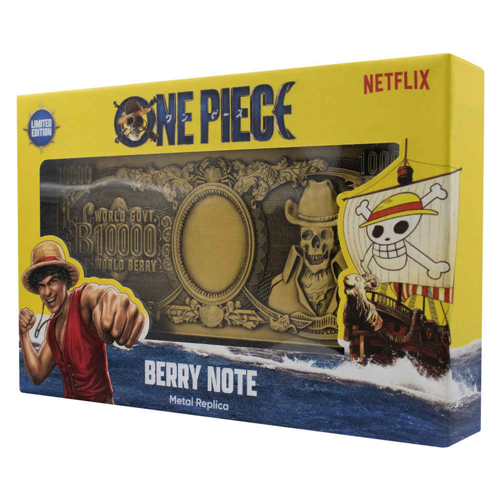 Réplique collector One Piece - 10,000 World Berry Metal Banknote