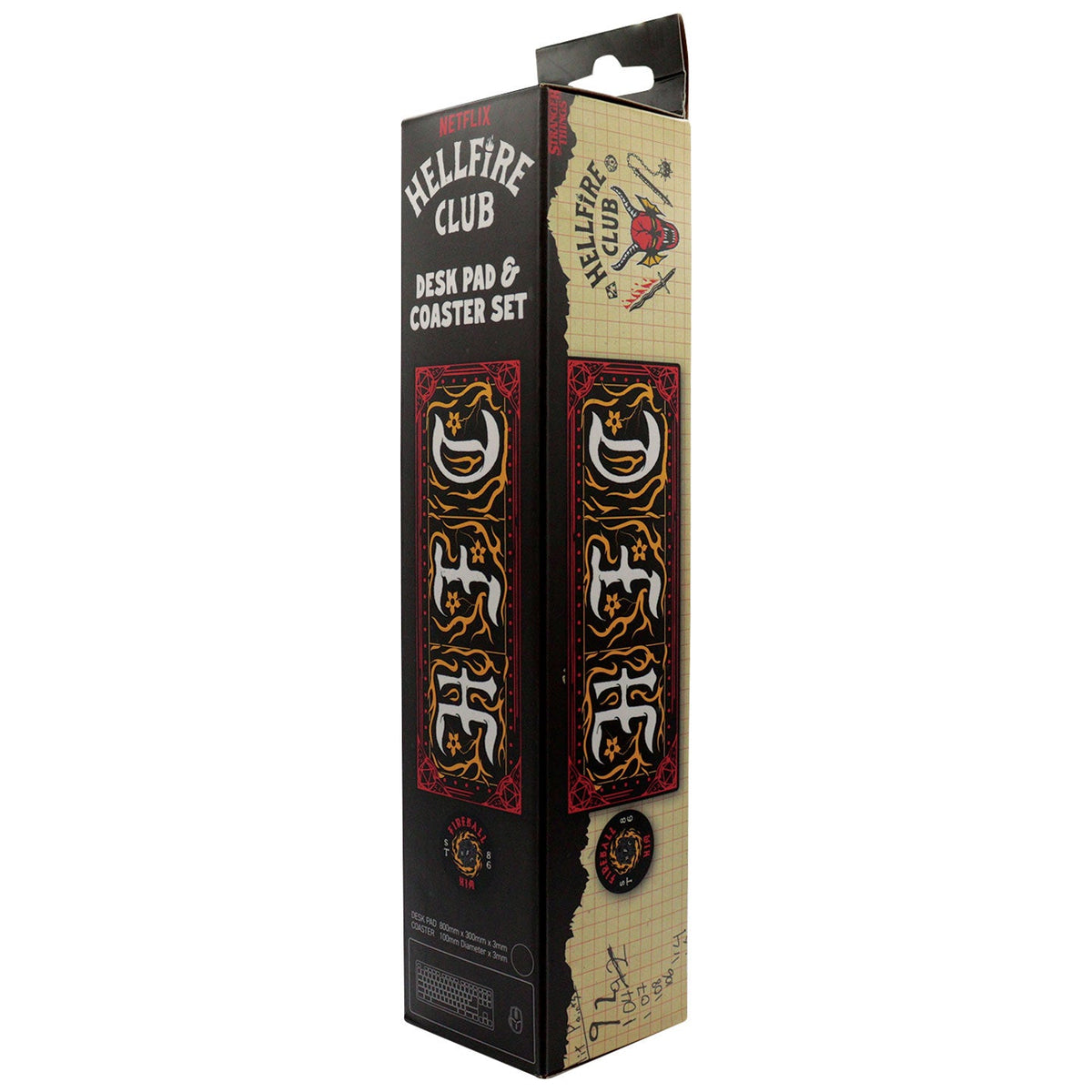 Desk pad & set de sous-verres Stranger Things - Hellfire Club
