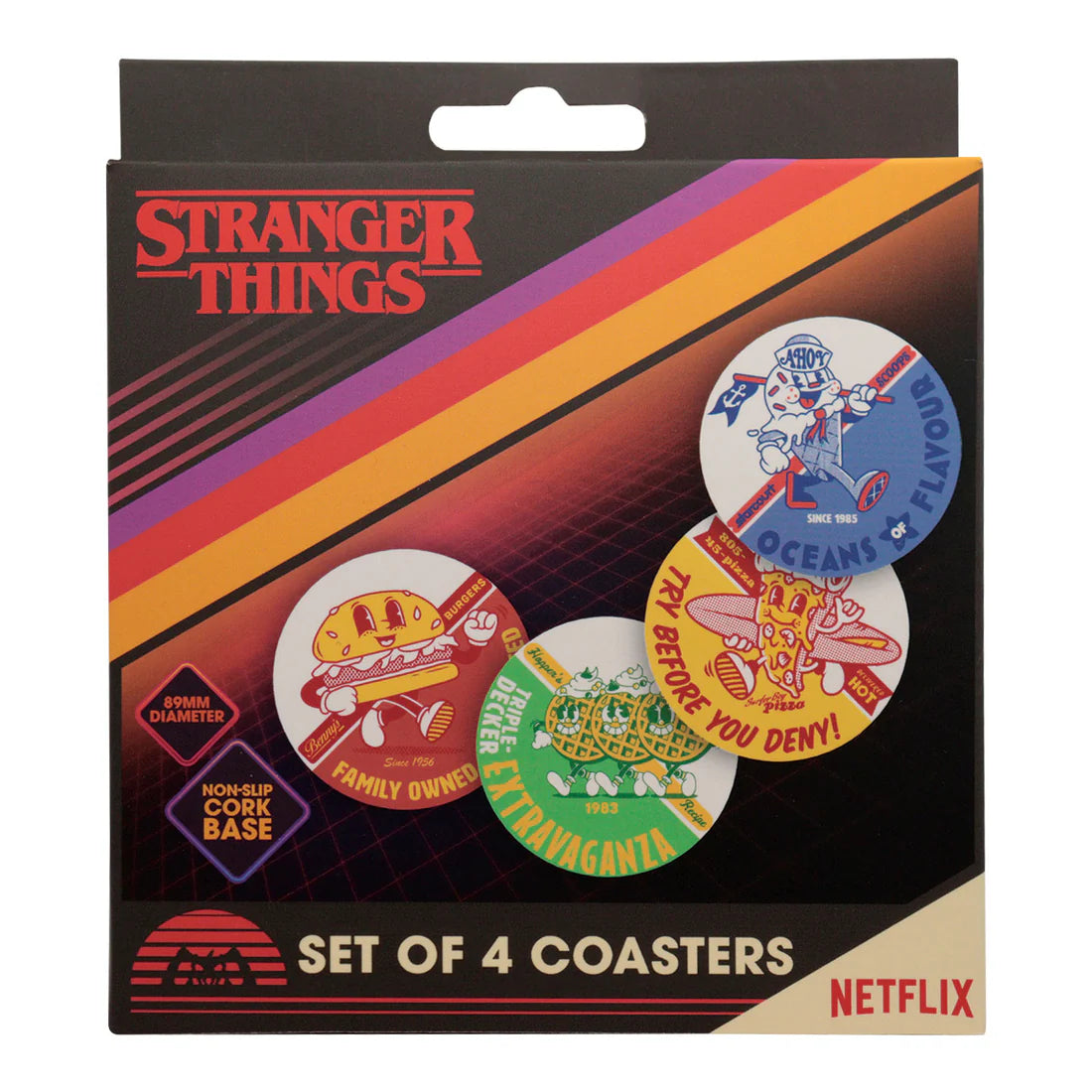 Set di 4 sottobicchieri di Stranger Things