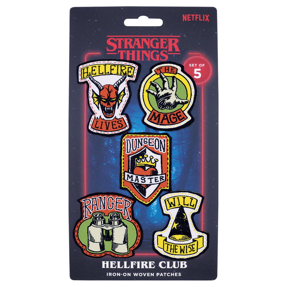 Stranger Things Collector's Item - Set of Five Fabric Patches