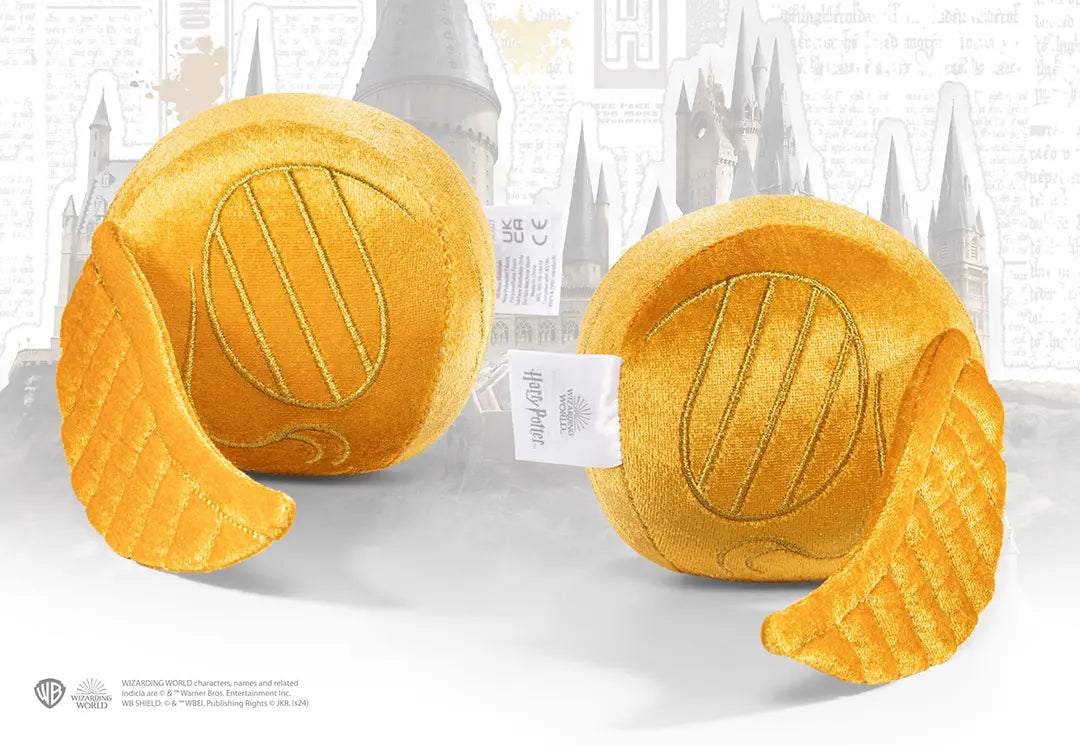 Harry Potter Plush - Hogwarts Crest and Golden Snitch