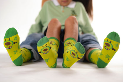 👨‍👩‍👧 Pack Chaussettes Familiar – Papá & Mini Yema 🍳 + Mamá & Mini Avo 🥑