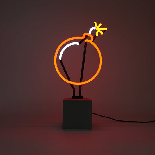 "Bomb" neon sign
