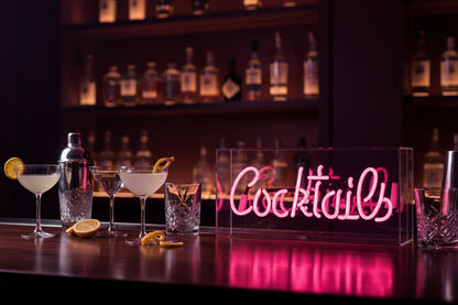 Rose cocktails neon