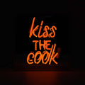 Neon KISS THE COOK Arancione