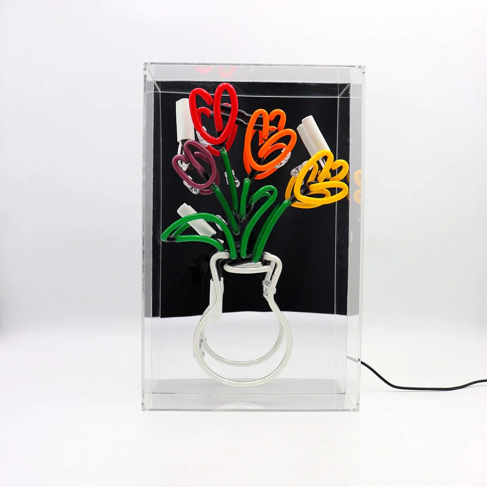 Neonschild Vase de Tulipes