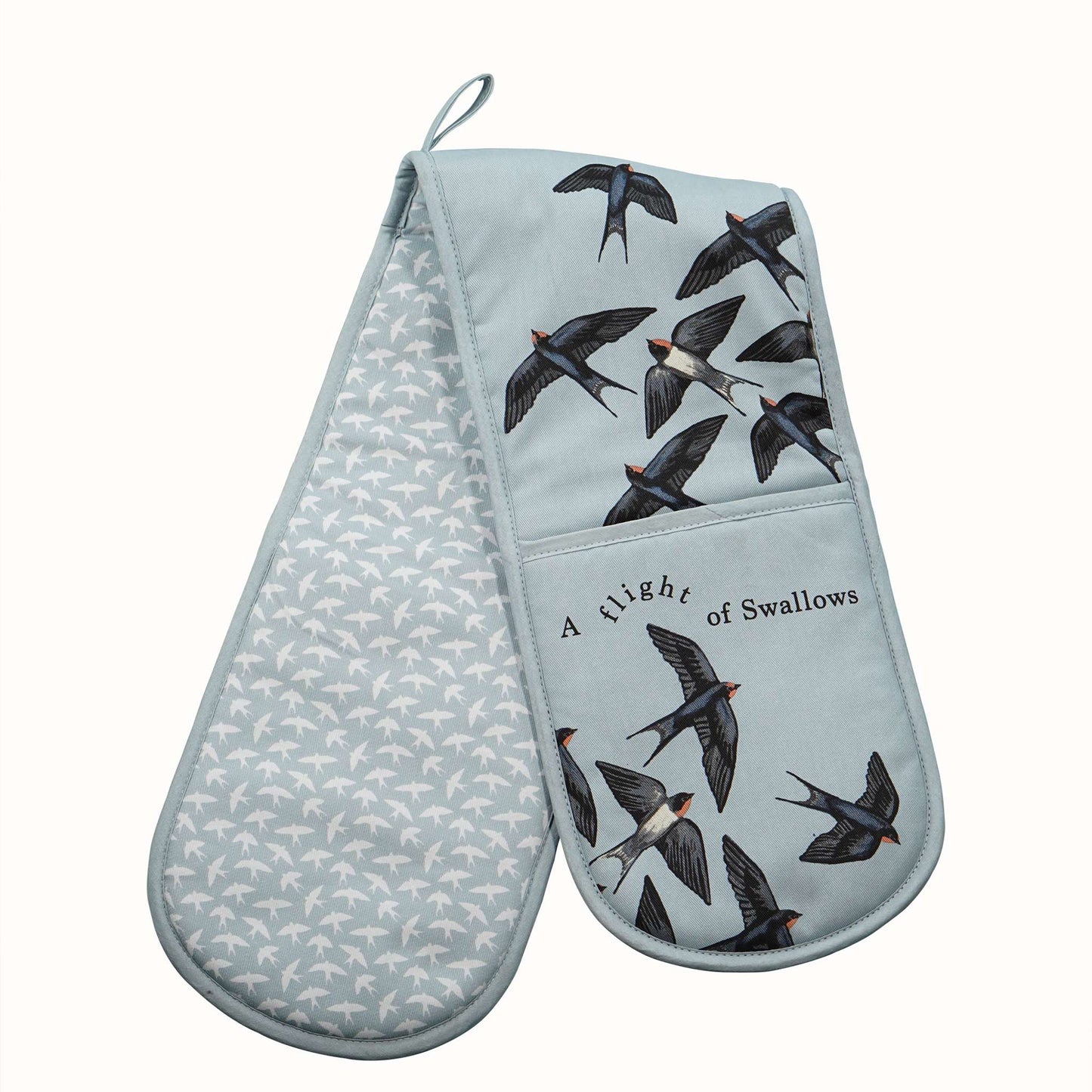 RSPB Crown of Swallows Double Oven Glove