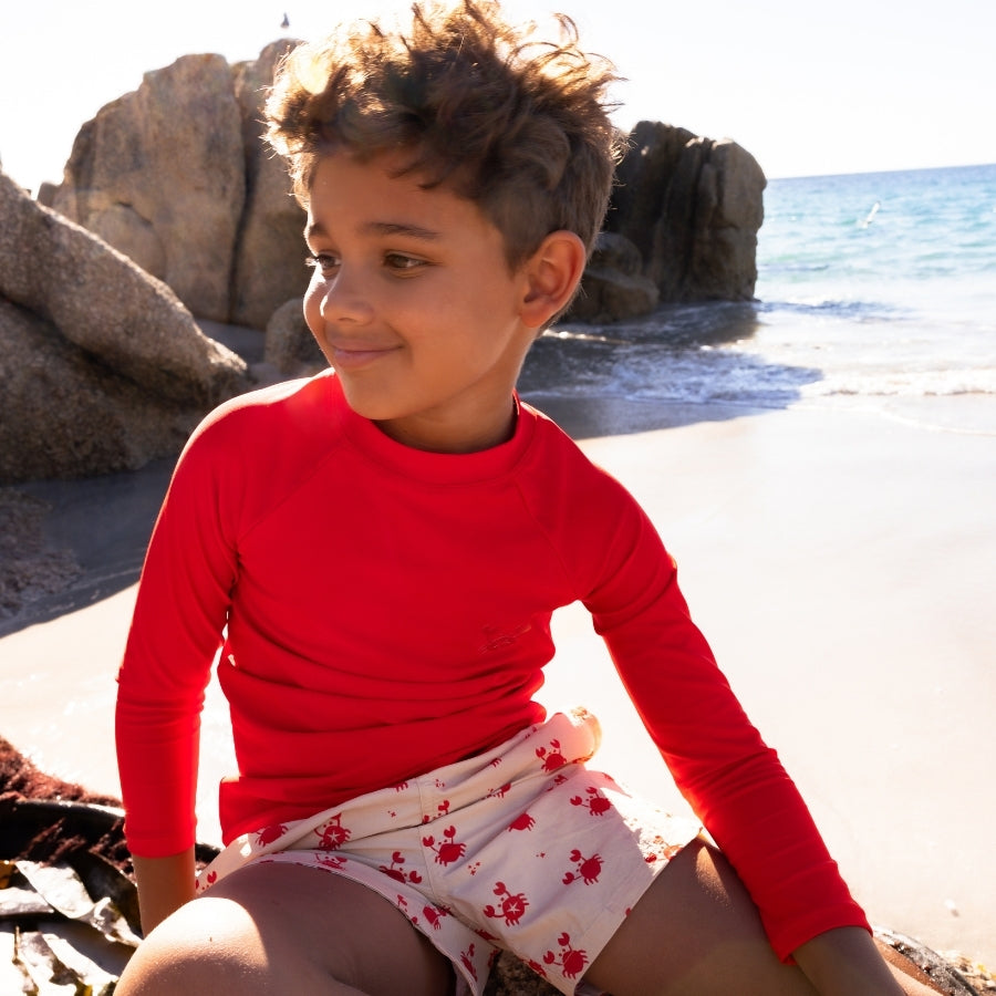Bundle Swimwear - Red/Beige - Crabby