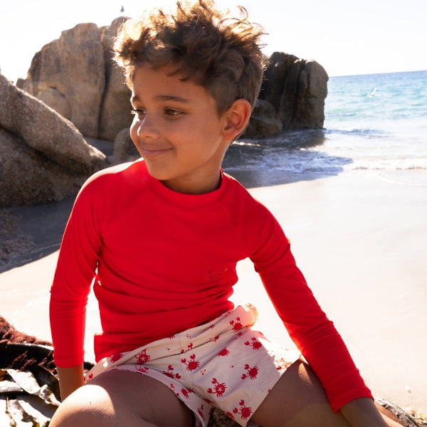 Swimwear Bundle - Red/Beige - Crabby