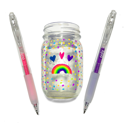 Stylos gel décoratifs en relief Jelly Gloss Néon – Lot de 6 – OOLY