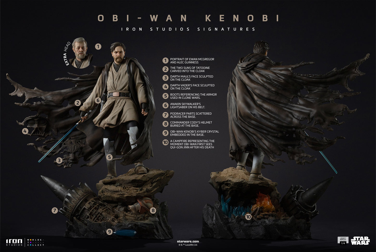 Obi-Wan Statue (Signatures) – Star Wars – Legacy Replica 1/4 – Iron Studios
