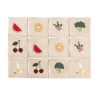 Fruits & Veggies Memory Game Cards