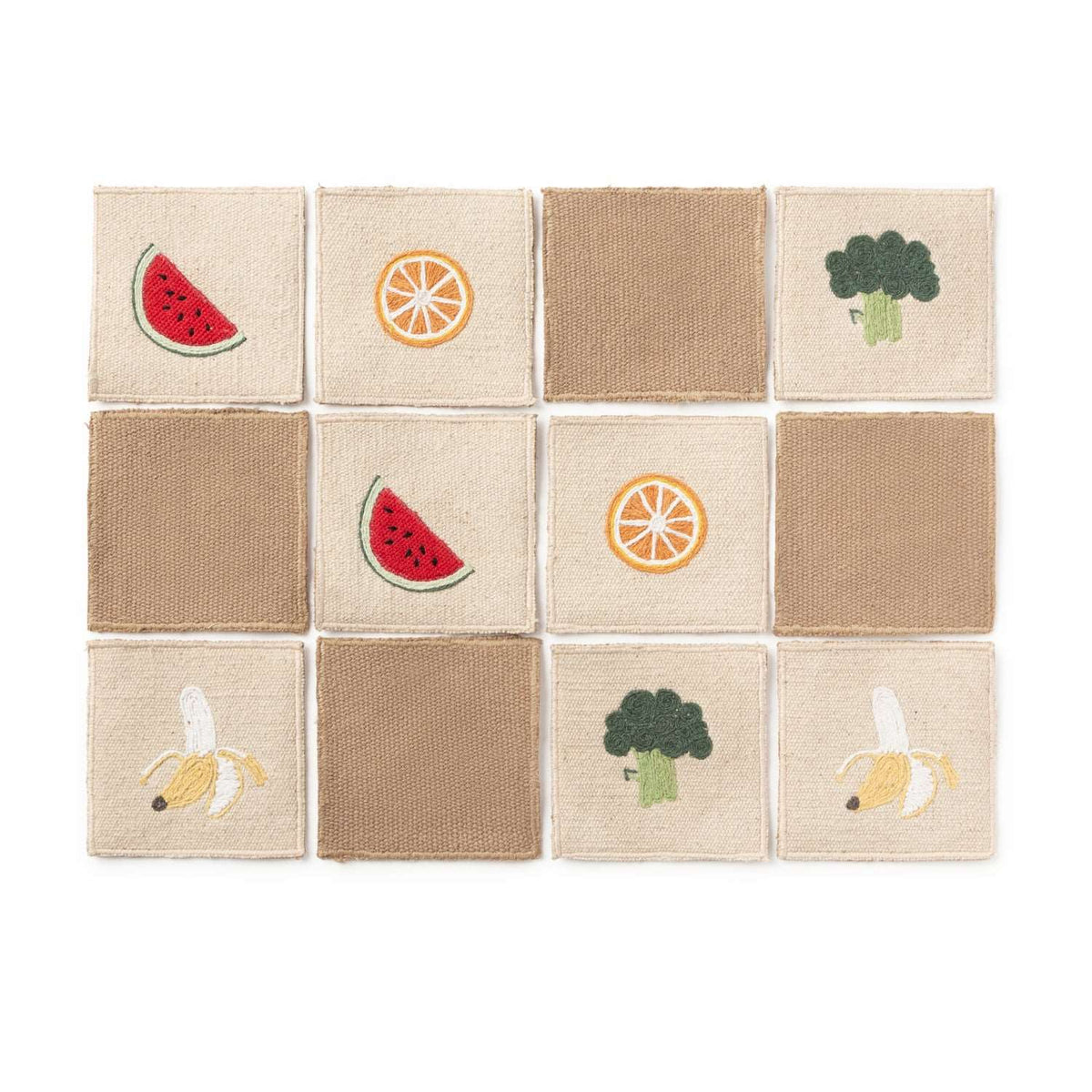 Fruits & Veggies Memory Game Cards