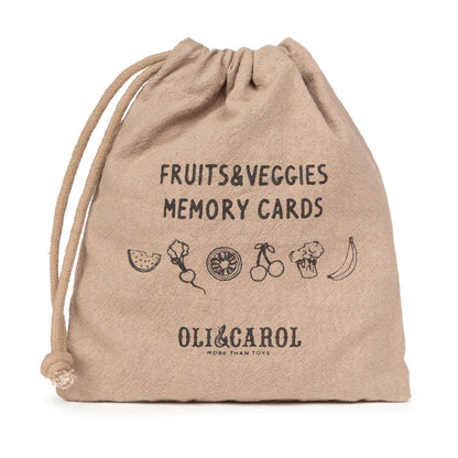Fruits & Veggies Memory Game Cards